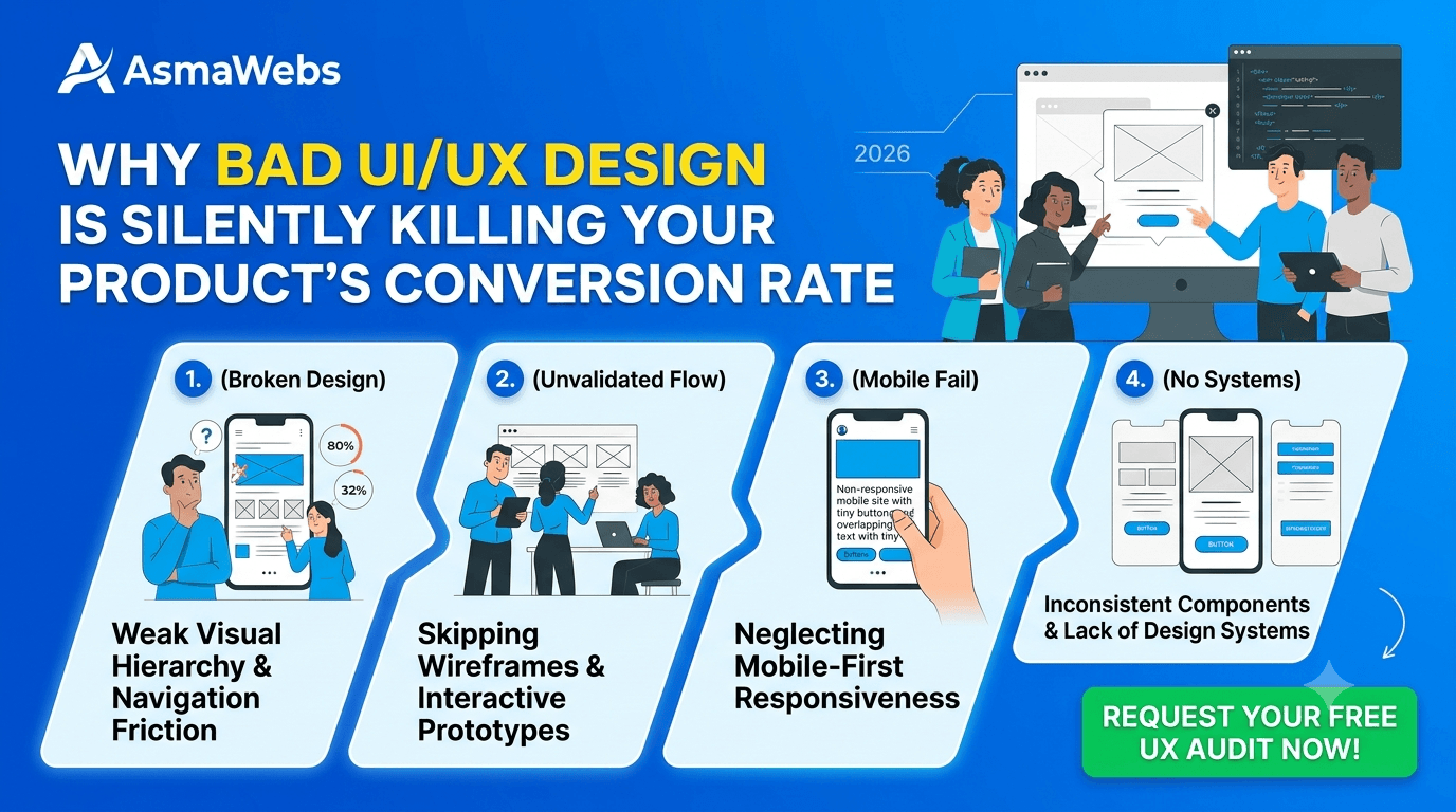 Why Bad UI/UX Design Is Silently Killing Your Product’s Conversion Rate