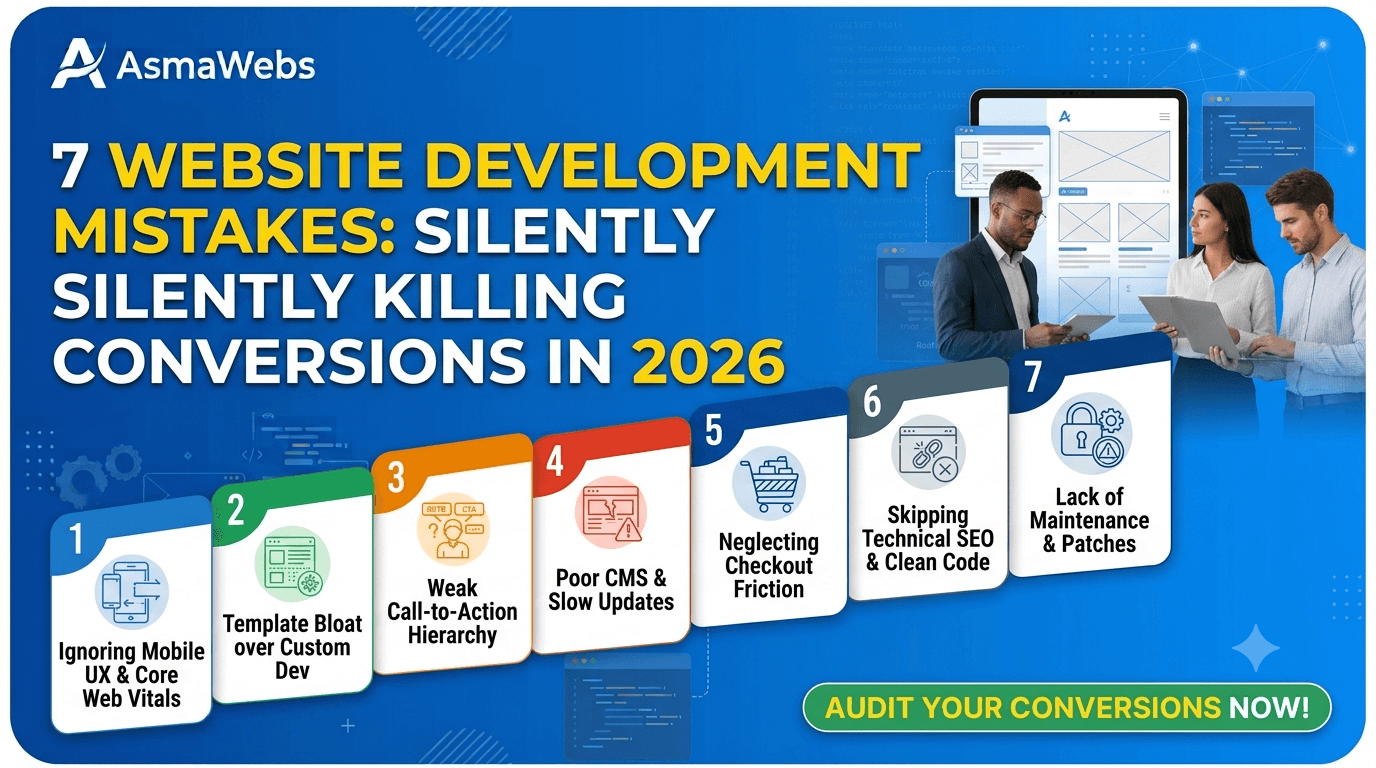 7 Website Development Mistakes That Silently Kill Business Conversions in 2026